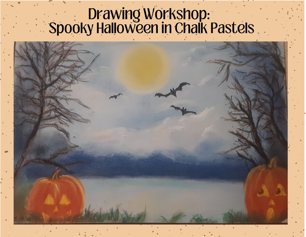 Spooky Halloween Scene in Chalk Pastels with Tami Sciola